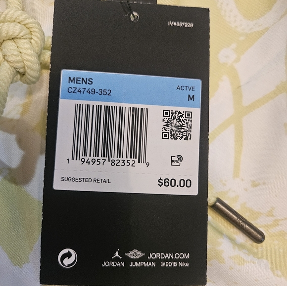 NWT Jordan Poolside swim trunks sz M - Picture 3 of 6